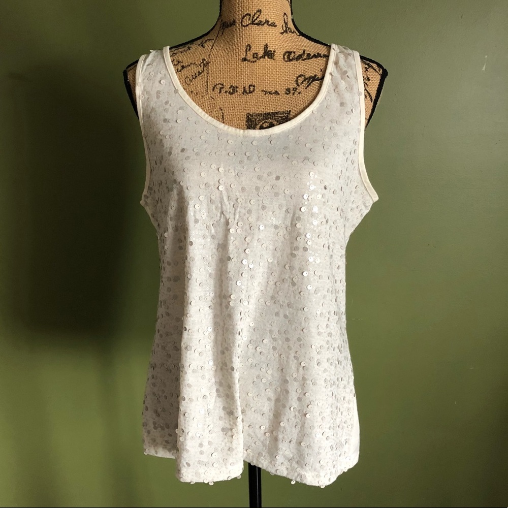 Sequin Front Tank Top